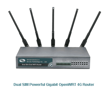 H700 Dual SIM Gigabit OpenWRT 4G Router