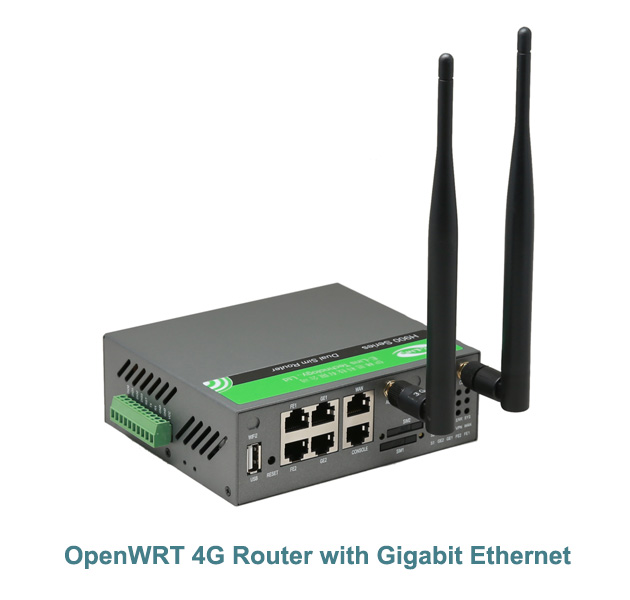 H900 Dual SIM Gigabit OpenWRT 4G Router