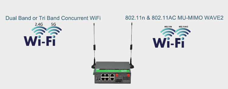Routeur noir 4G 5G WiFi de liaison de réseau de lien multi avec la carte de  4 SIM